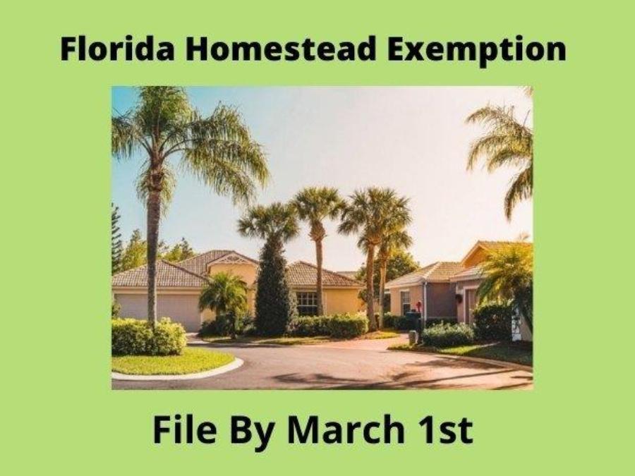 HOMESTEAD EXEMPTION  = An Awesome Property Tax Break for Florida Homeowners